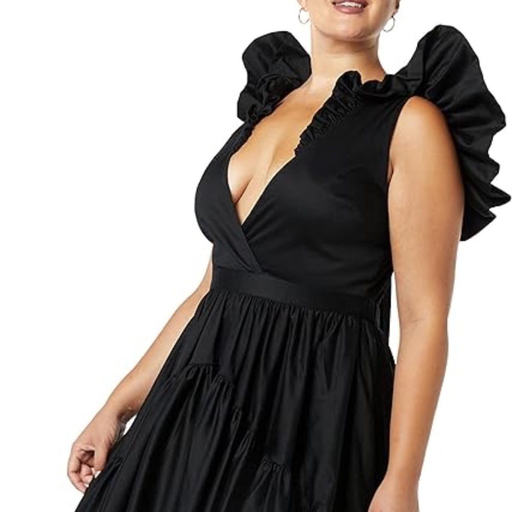 NEW- Ruffle Dress with Flounce (Black) - Featured on Making The Cut TV Show
